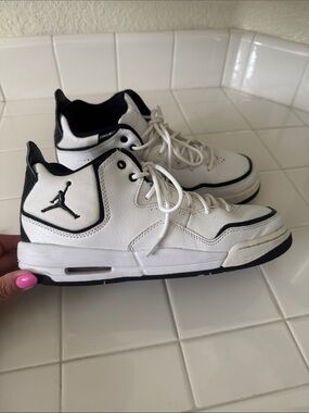Jordan Kids' White and Black High-Top Sneakers